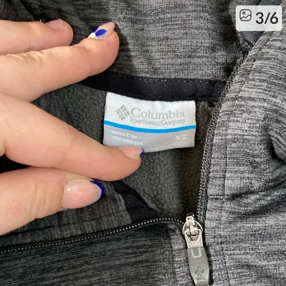 Columbia Fleece Quarter Zip Pullover Women's XS Gray - Picture 2 of 6